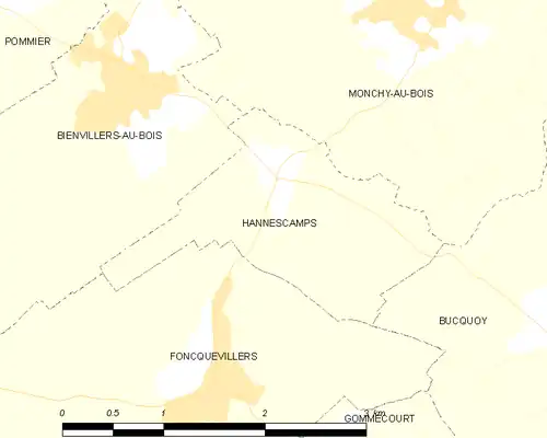 Detailkaart van de gemeente
