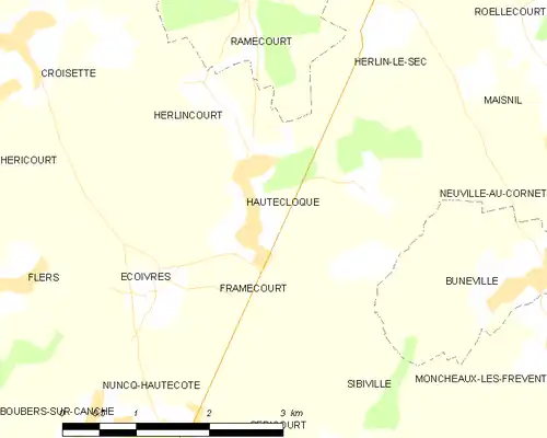 Detailkaart van de gemeente