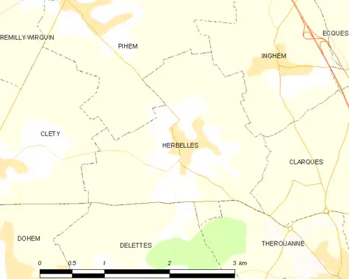 Detailkaart van de gemeente