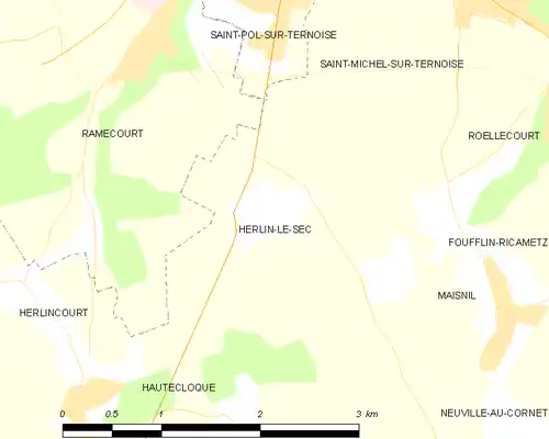 Detailkaart van de gemeente