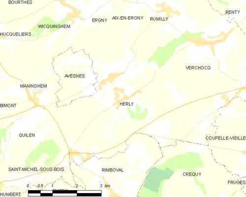 Detailkaart van de gemeente