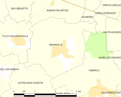 Detailkaart van de gemeente