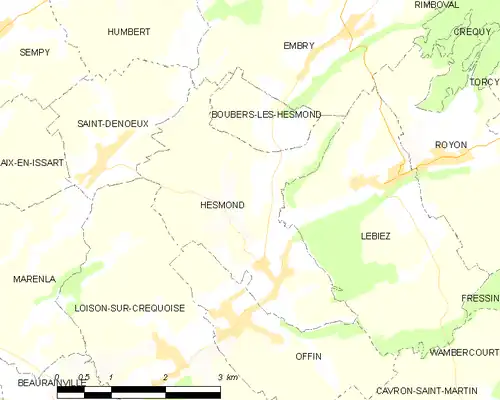 Detailkaart van de gemeente