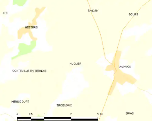 Detailkaart van de gemeente