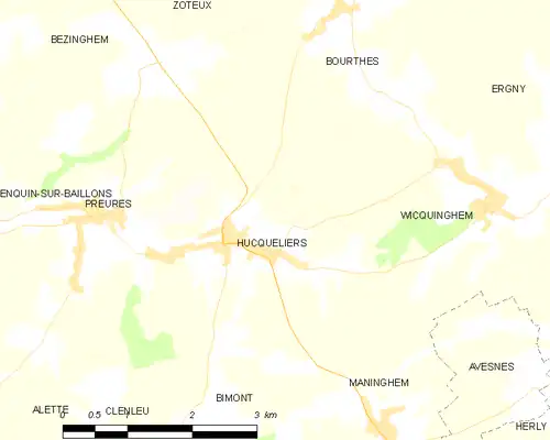 Detailkaart van de gemeente