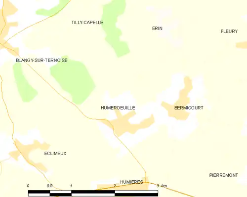 Detailkaart van de gemeente