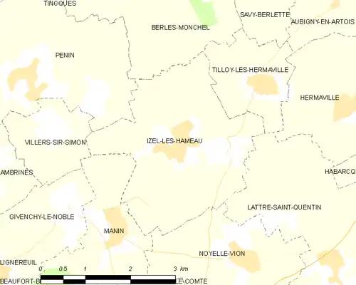 Detailkaart van de gemeente