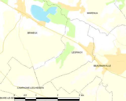 Detailkaart van de gemeente