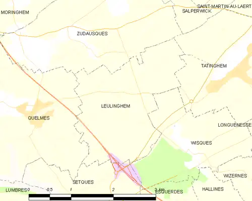 Detailkaart van de gemeente