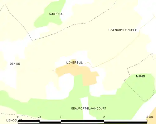 Detailkaart van de gemeente