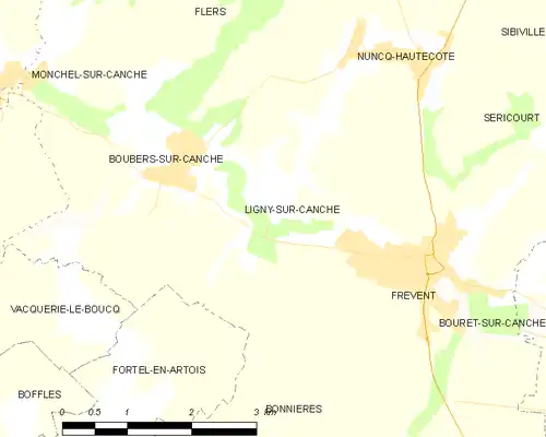 Detailkaart van de gemeente