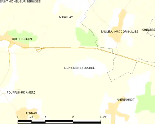 Detailkaart van de gemeente