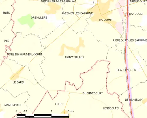 Detailkaart van de gemeente