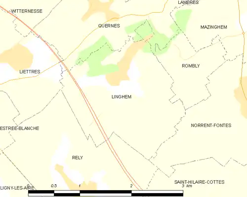 Detailkaart van de gemeente