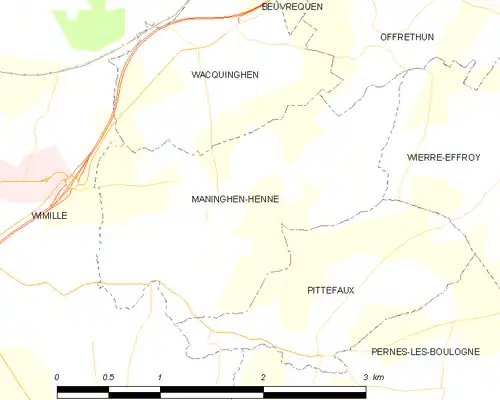 Detailkaart van de gemeente