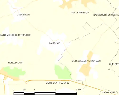 Detailkaart van de gemeente