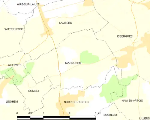 Detailkaart van de gemeente