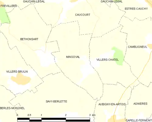 Detailkaart van de gemeente