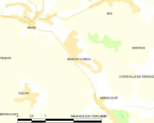 Detailkaart van de gemeente