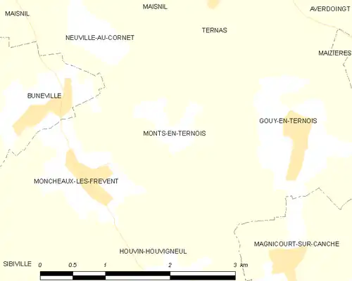 Detailkaart van de gemeente
