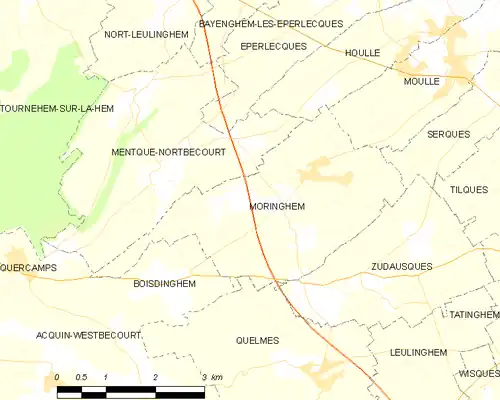 Detailkaart van de gemeente