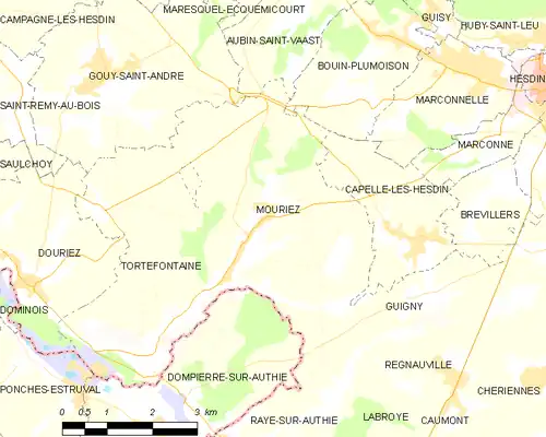 Detailkaart van de gemeente