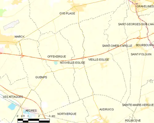 Detailkaart van de gemeente