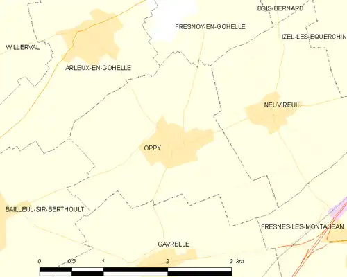 Detailkaart van de gemeente