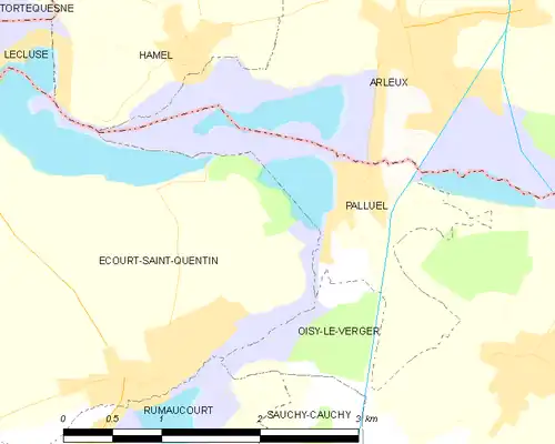 Detailkaart van de gemeente