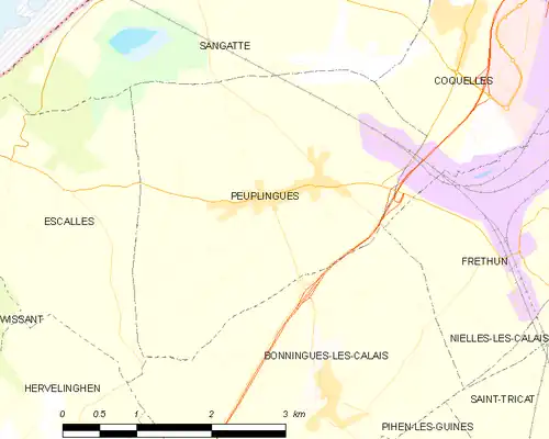 Detailkaart van de gemeente