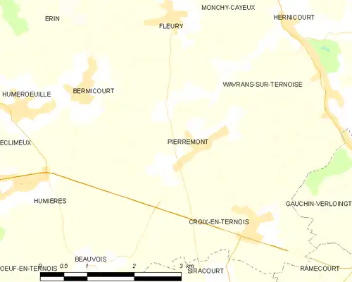 Detailkaart van de gemeente