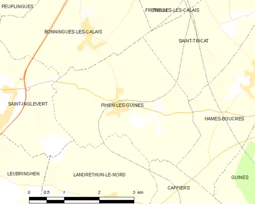 Detailkaart van de gemeente