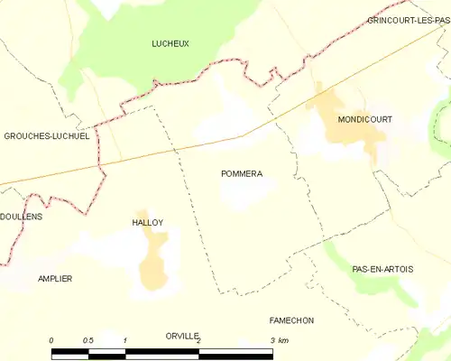 Detailkaart van de gemeente