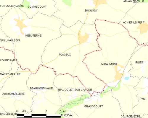 Detailkaart van de gemeente