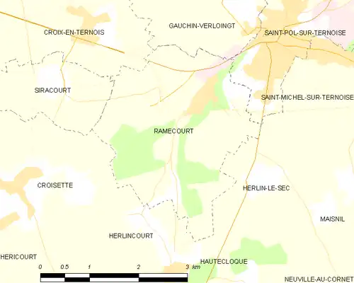 Detailkaart van de gemeente