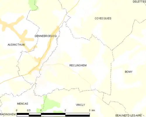 Detailkaart van de gemeente