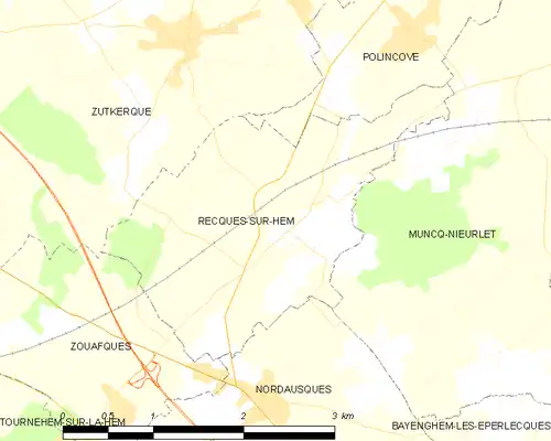 Detailkaart van de gemeente