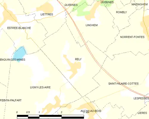 Detailkaart van de gemeente