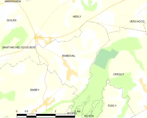 Detailkaart van de gemeente