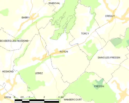 Detailkaart van de gemeente