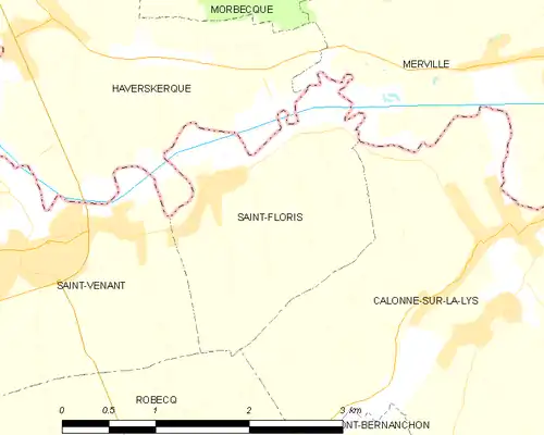 Detailkaart van de gemeente