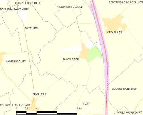 Detailkaart van de gemeente