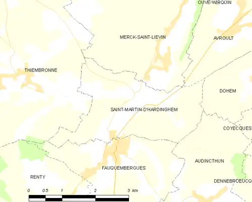 Detailkaart van de gemeente