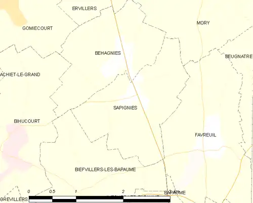 Detailkaart van de gemeente