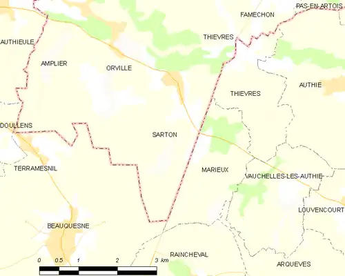 Detailkaart van de gemeente