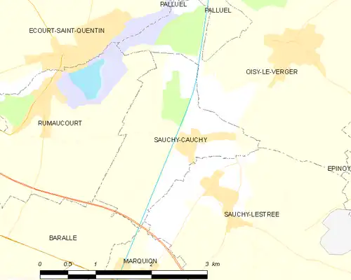 Detailkaart van de gemeente