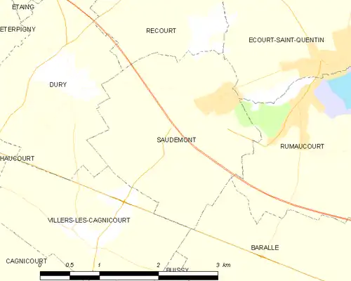 Detailkaart van de gemeente
