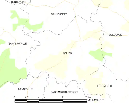 Detailkaart van de gemeente