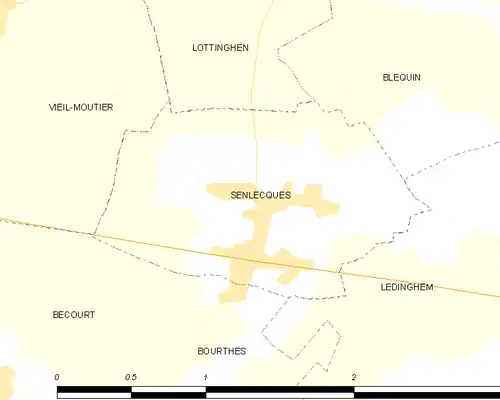 Detailkaart van de gemeente