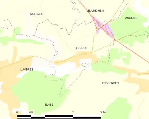 Detailkaart van de gemeente